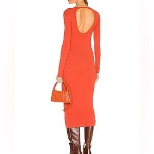 A.L.C. Conley Long-sleeve Knit Dress in Mecca Orange
